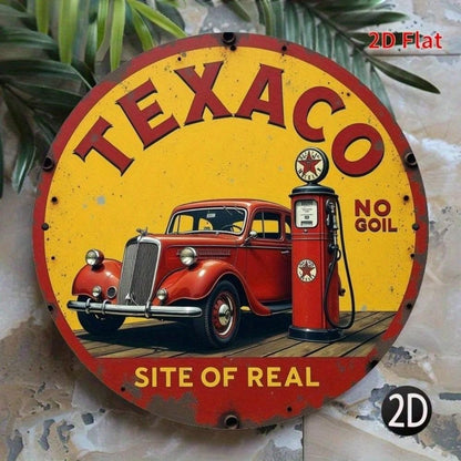 Vintage 8x8 Tin Sign Texaco Gas Station Retro Wall Art for Home Bar Garage