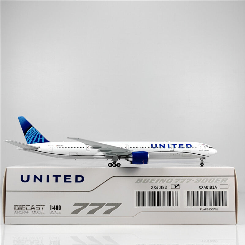 1:400 JC Wings UNITED BOEING 777-300ER Passenger Airplane Diecast Aircraft Model