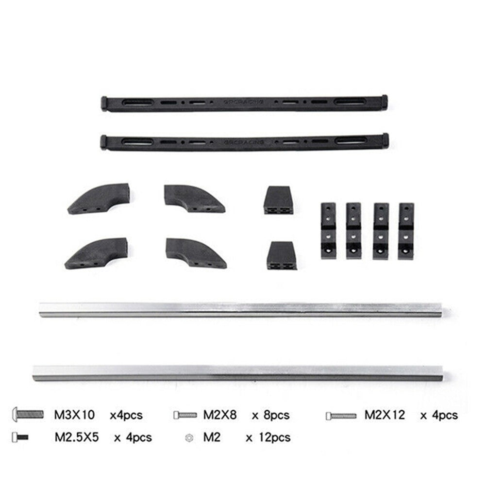 Aluminum Alloy+Nylon RC Car Roof Luggage Rack Kit For 1/10 RC Crawler Car Truck
