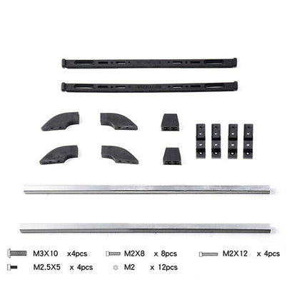 Aluminum Alloy+Nylon RC Car Roof Luggage Rack Kit For 1/10 RC Crawler Car Truck