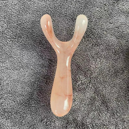 Resin Face Lifting Stone Guasha Scraping Facial Gouache Y-shaped Fork Massage