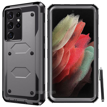 For Samsung Galaxy S21/ Ultra/ Plus Case Dual Layer Rugged Hybrid Cover + Stylus