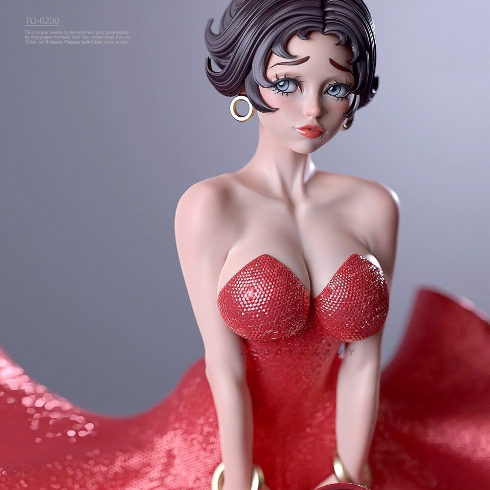 90mm resin figure model kit 3D printing of cute girls on Broadway Unassembled