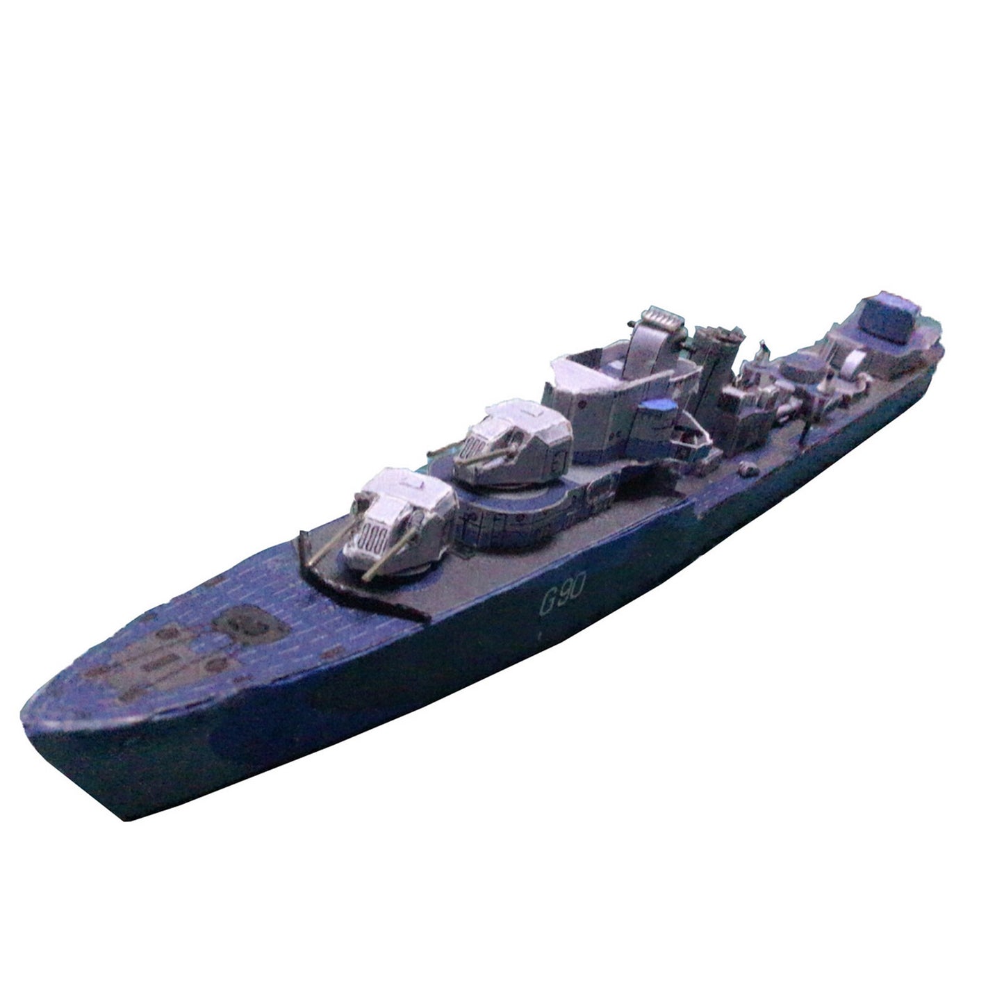 Polish Navy Destroyer 1:400 Scale Paper Battleship Model 3D Warship Paper Model
