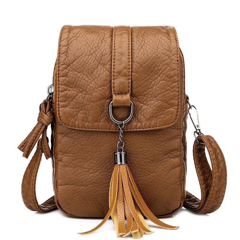 Small Shoulder Messenger Bag Leather Wallet Phone Bag Female Flip 21×14×7cm 1 PC