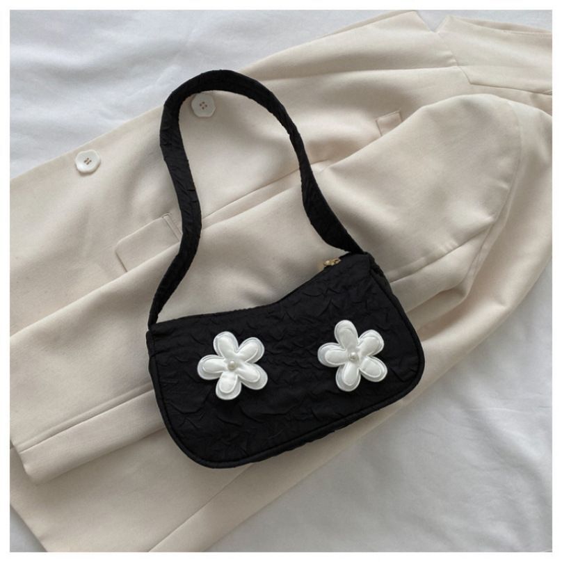 Summer Flower Leisure Bag Handbag Shoulder Small Square Purse Floral Zipper 1 PC