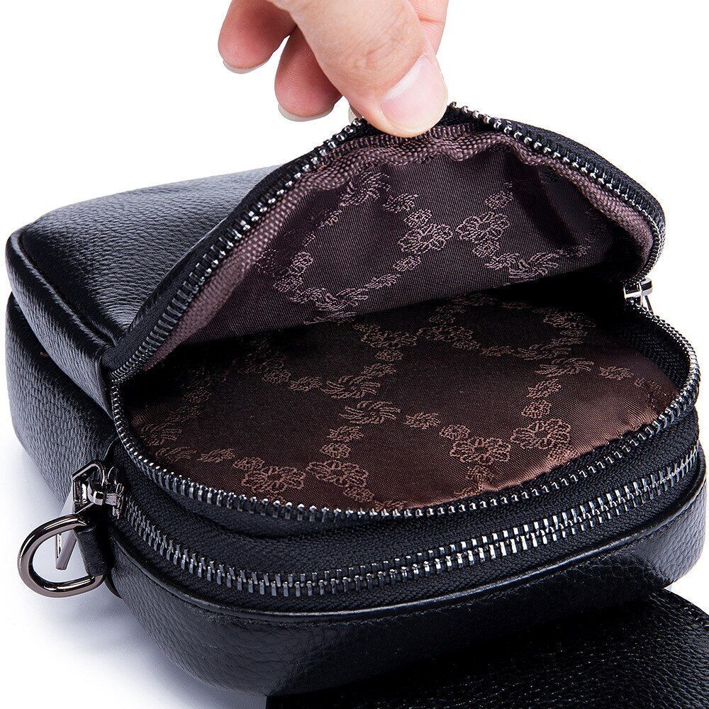 Women Shoulder Bag Genuine Leather Small Handbag Crossbody Purse Bucket Shape