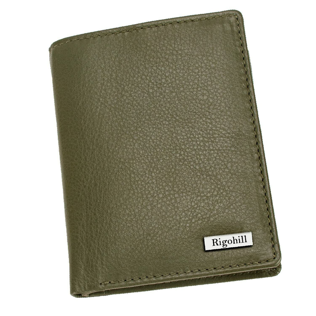 BRAND NEW AUTHENTIC OLIVE GREEN RFID BLOCKING LEATHER MEN'S WALLET