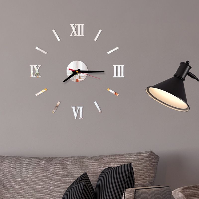 DIY Wall Clocks Creative Acrylic Punch-Free Luminous Living Room Home Decor 16in