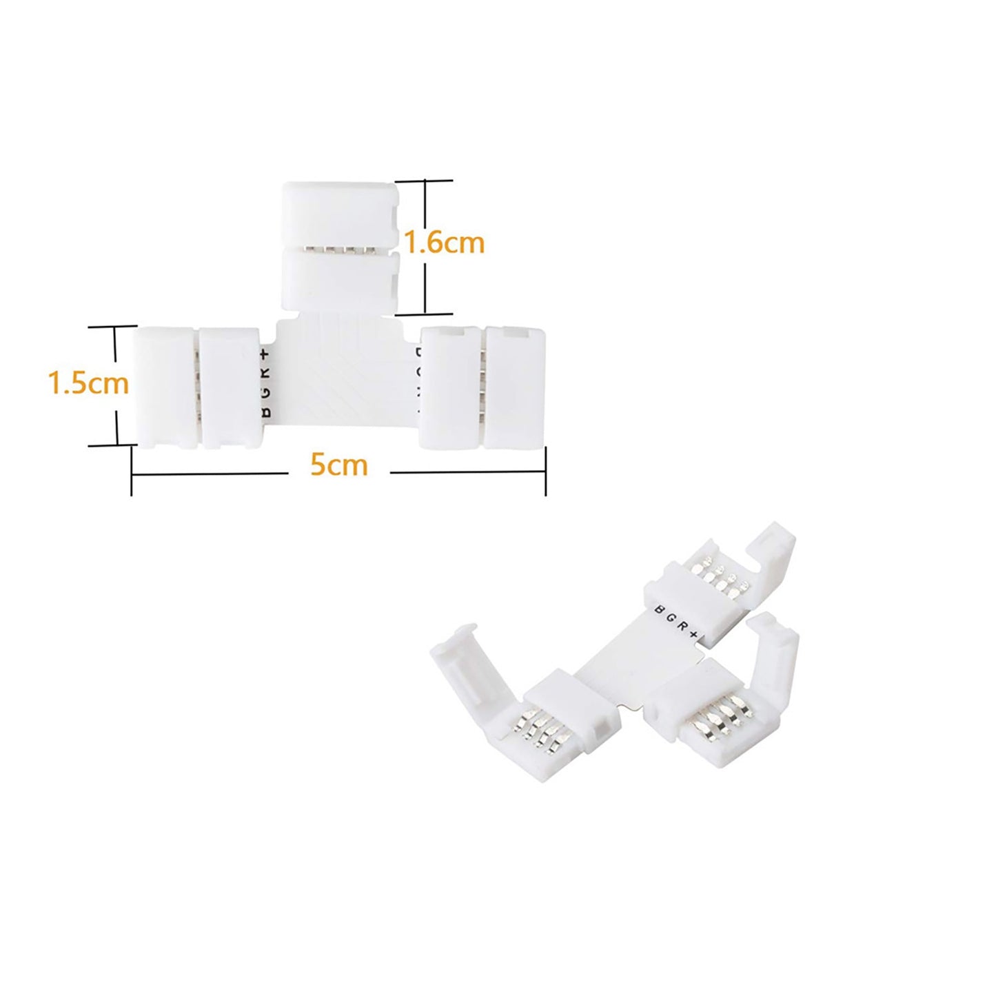 75Pack/Set 4Pin RGB 5050 LED Connectors LED Strip Light Adapters Accessories