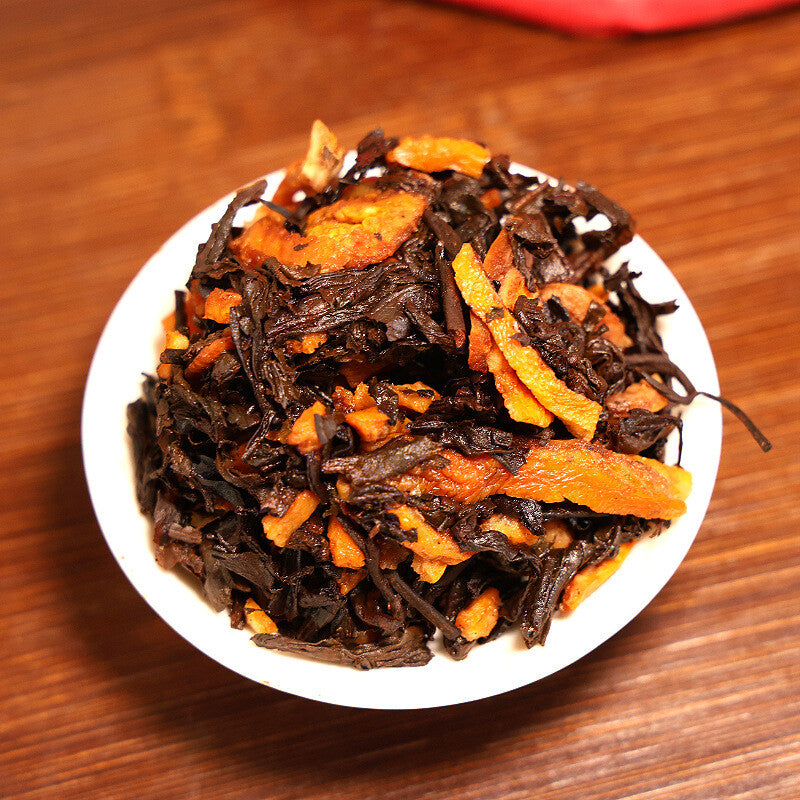 357g Tangerine Peel Puerh Ripe Tea Cake Orange Peel Pu'er Cooked Tea