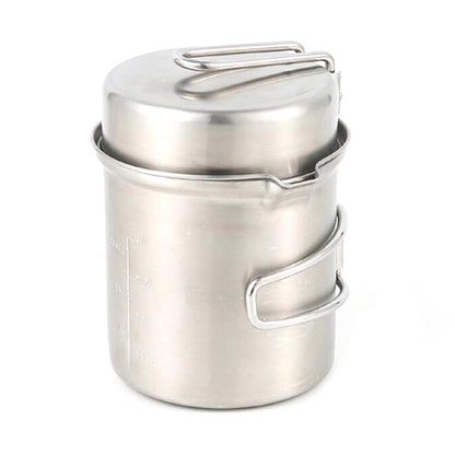 Portable 304 Stainless Steel Camping Cookware Set Hiking Tool Accessories B