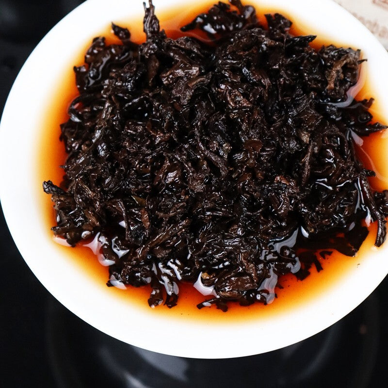 357g,2020 Jiao Yang Haiwan Old Comrade Blazing Sun Ripe Pu erh Shu Puer er Tea