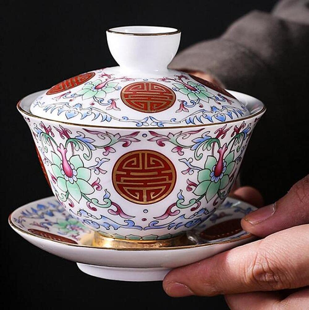 150ml Chinese Retro Gaiwan Bowl Tea Cup Kung Fu Tea Set Tea
