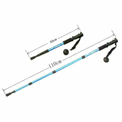 Nordic Walking Pole 4 Section Anti Shock Trekking Poles Telescopic Sticks Hiking