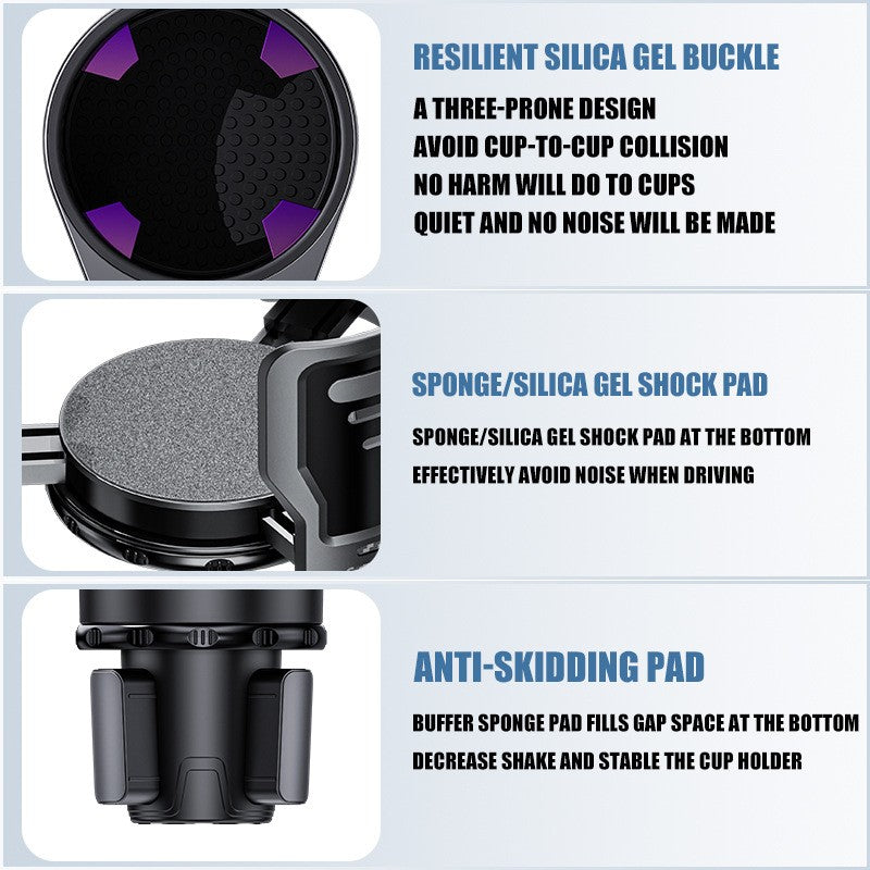 Multi functional car cup holder, car beverage holder, size with switch lock
