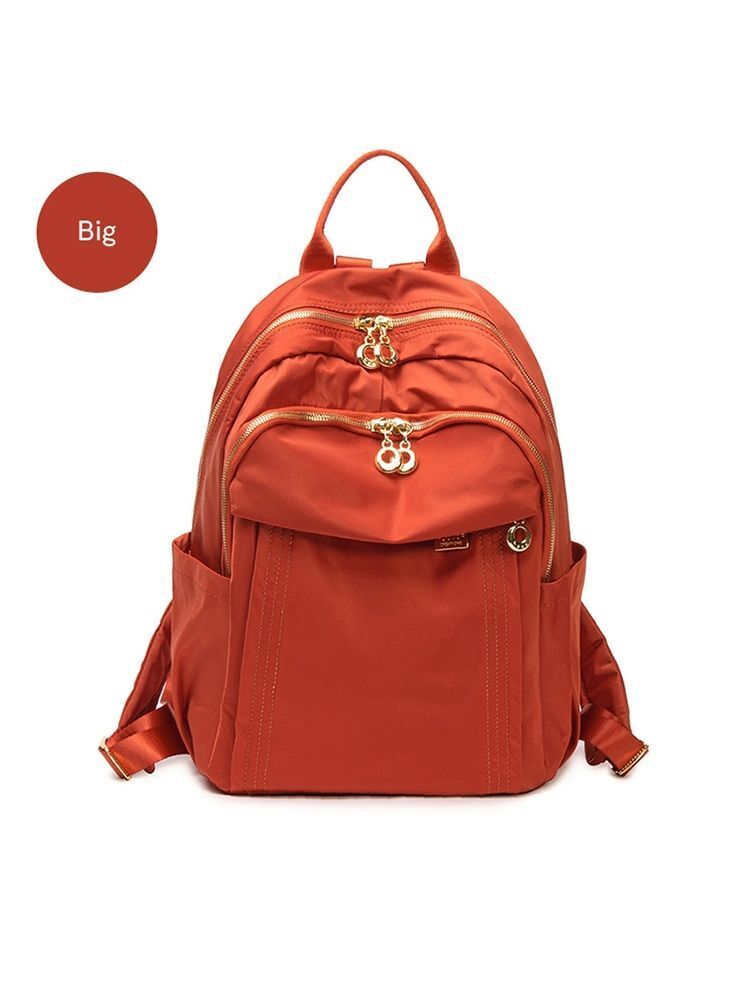 Women Backpack Nylon Messenger Bag Large Solid Zipper Shoulder Zipper Traveling