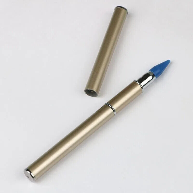 Nail Art Tool Metal Handle Dual-Ended Dotting Pen Crystal Rhinestone Accessories
