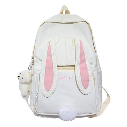 Rabbit Ear Backpack Teen Girls School Backpack School Daypack Nylon Bookbag