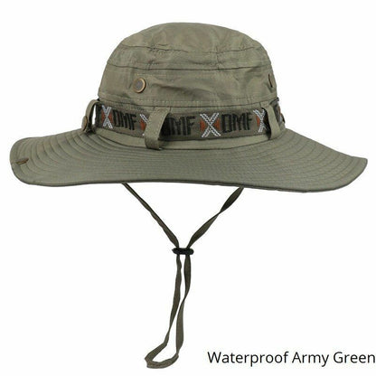 Hat Waterproof Bucket Men Women Outdoor UV Protection Wide Brim Hiking Fishing