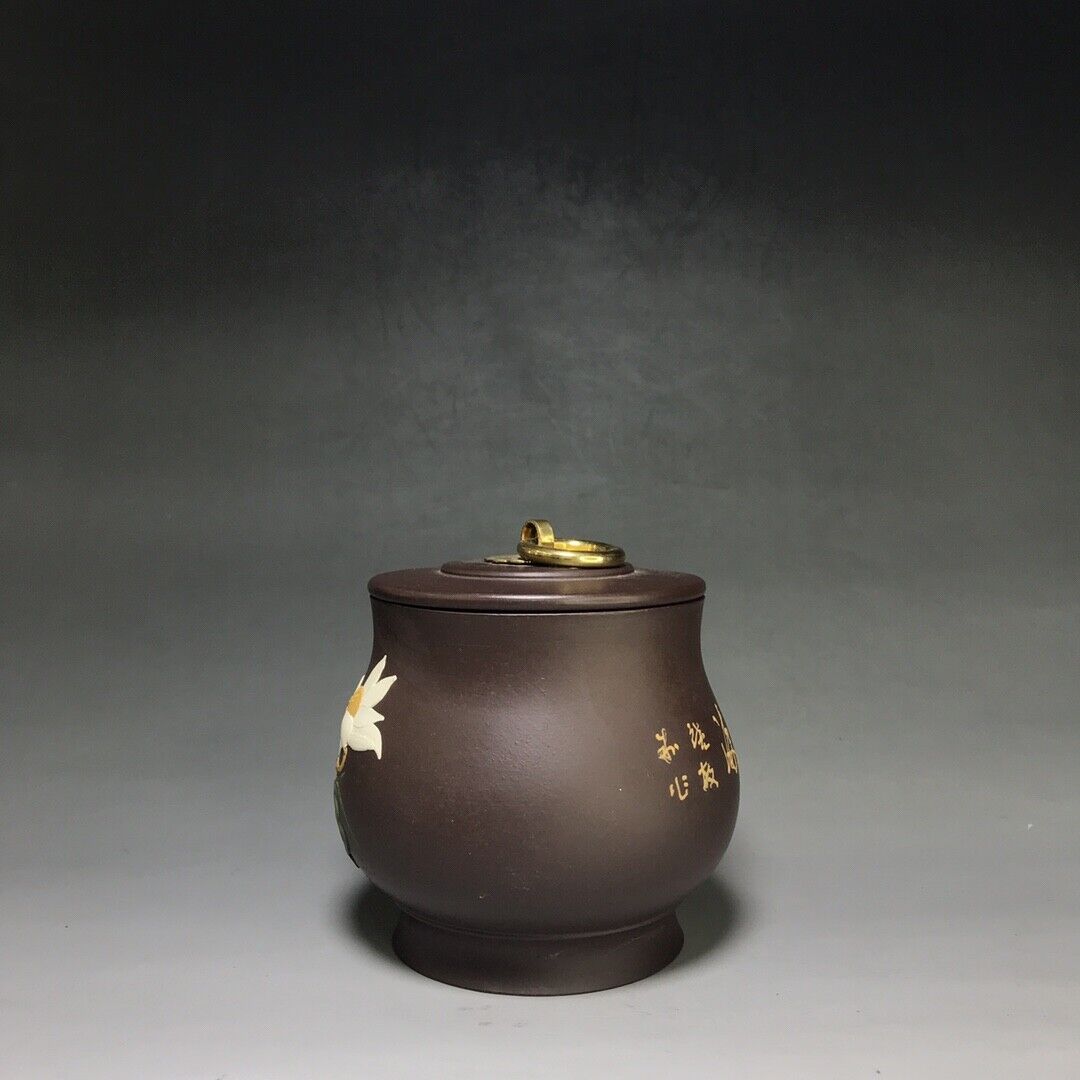 Chinese Yixing Zisha Clay Handmade Exquisite Teapot （茶叶罐 底款：如图）