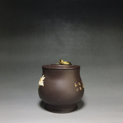 Chinese Yixing Zisha Clay Handmade Exquisite Teapot （茶叶罐 底款：如图）