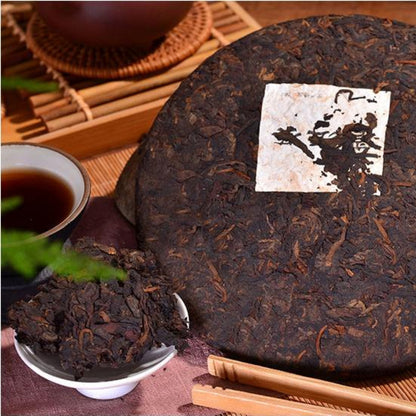 357g Yunnan Mantangxiang Pu-erh Tea Cake Ripe Puerh Cooked Tea Chinese Pu'er Tea