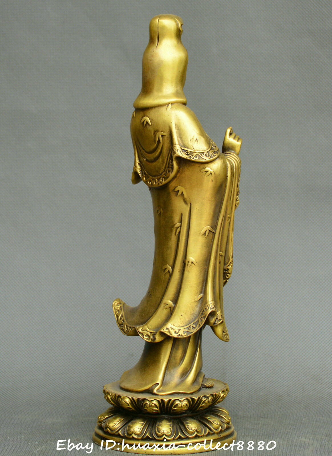 Chinese Tibet Buddhism Old Bronze Ruyi Guanyin Kwan-yin Avalokitesvara Statue