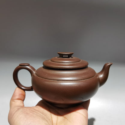 Chinese Yixing Zisha Clay Handmade Exquisite Teapot （上新桥套壶 底款：顾景舟)