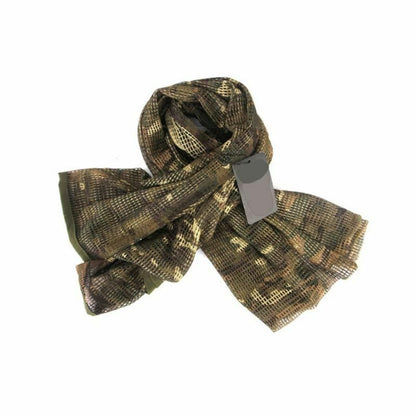 Camouflage Tactical Mesh Scarf Face Veil Camo Airsoft Hunting Cycling bandana
