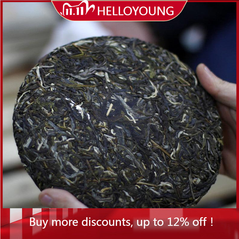 357g Yunnan Laomane Pu-erh Raw Tea Cake Organic Pu'er Green Tea Shengcha