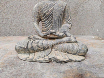 6.4" Tibet Buddhism Fane Joss Bronze Sakyamuni Shakyamuni Amitabha Buddha Statue