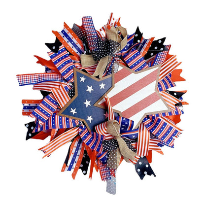 Fourth Of July Door Wreath Decorative Large Hanging For Outside Porch Wall Decor