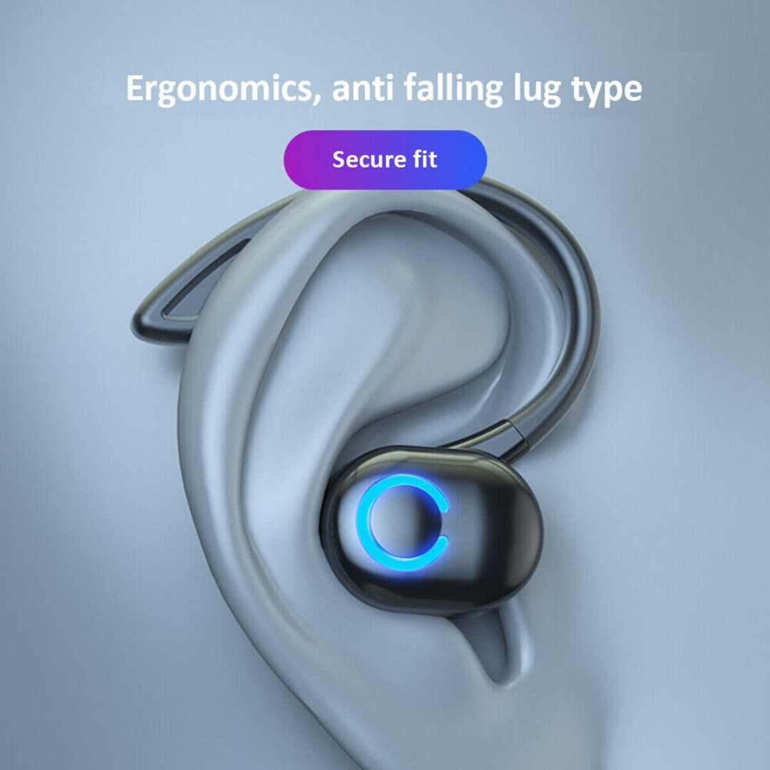 Wireless Bluetooth 5.1 Earpiece Headset Driving Trucker Earbuds Noise Cancelling