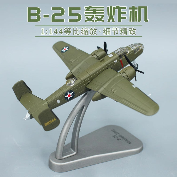 1:144 U.S. ARMY B-25 Mitchell-1941 Fighter Plane Diecast Bomber Model Collection