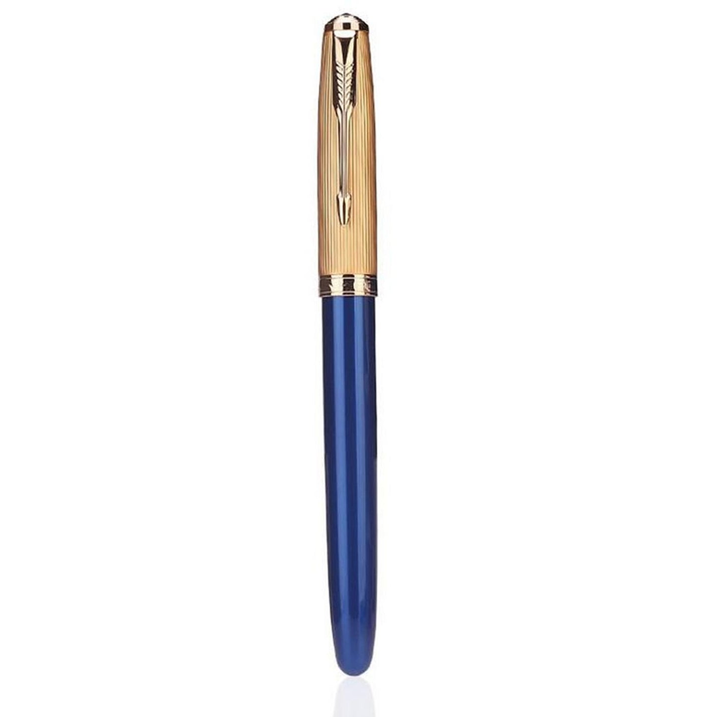 143mm Jinhao 85 Metal/Wood Fountain Pen Extra Fine Nib 0.38mm Writing Pen Blue A