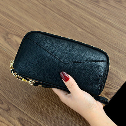 Wallet Genuine Leather Women Bags Purse Wedding Banquet Clutch Bag Solid