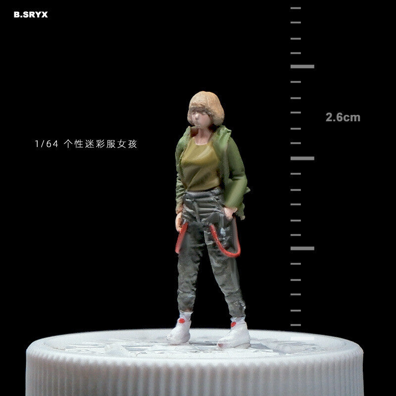 City Street Person Doll Scene Prop Model 1/64 Figure Model For Model Car