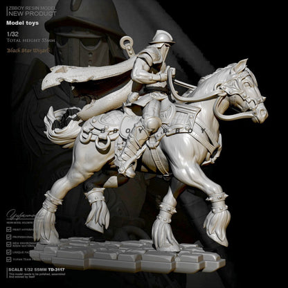 1/32 resin figures model Armored machete knight Unassembled unpainted