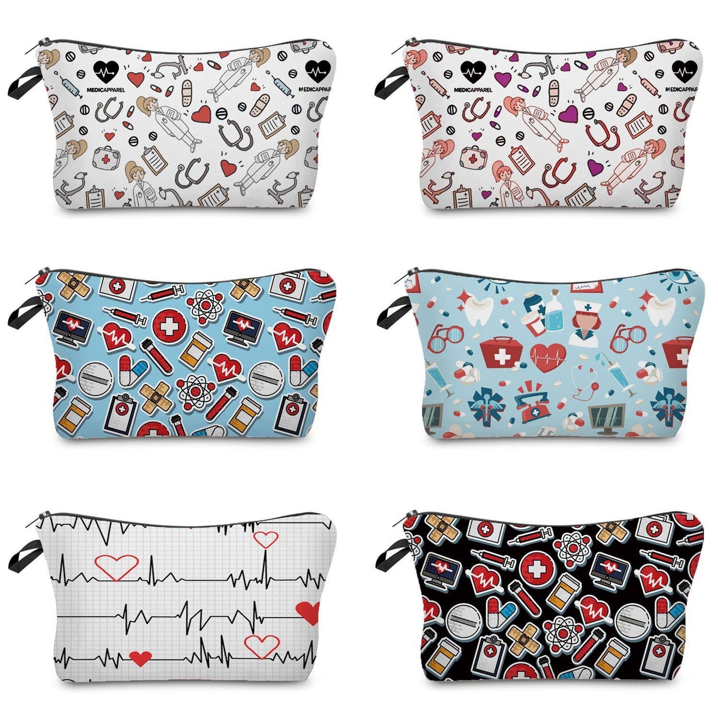 Cosmetic Bags Printed Makeup Bag Small Toiletry Bag Storage Purses 2*22*13.5 CM