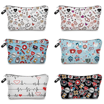 Cosmetic Bags Printed Makeup Bag Small Toiletry Bag Storage Purses 2*22*13.5 CM