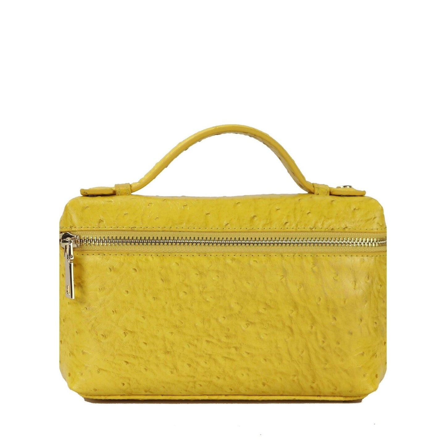 Handbag Ostrich Leather Portable Bag Small Square Clutch Bags Purse 19*12*6 CM