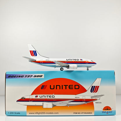 1:200 InFlight United B737-500 N901UA Passenger Airplane Diecast Plane Model