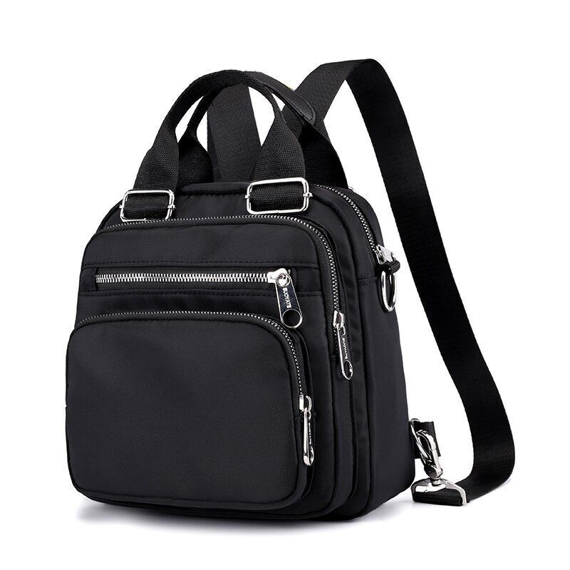 Women Nylon Backpack Waterproof Shoulder Bag Cartoon Print Rucksack Mini Casual