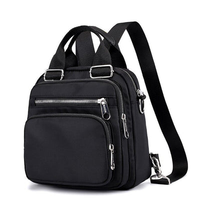 Women Nylon Backpack Waterproof Shoulder Bag Cartoon Print Rucksack Mini Casual