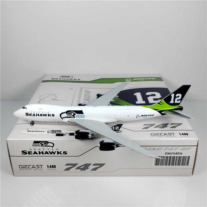 1:400 JC Wings SEAHAWKS BOEING B747-8 Passenger Airplane Diecast Model