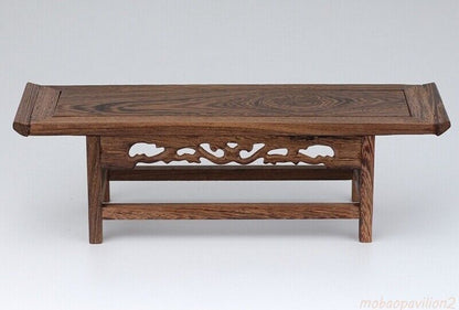 Long Wenge Wood Display Stand Rack Shelf Vase Bonsai Buddha Statue Base Decor
