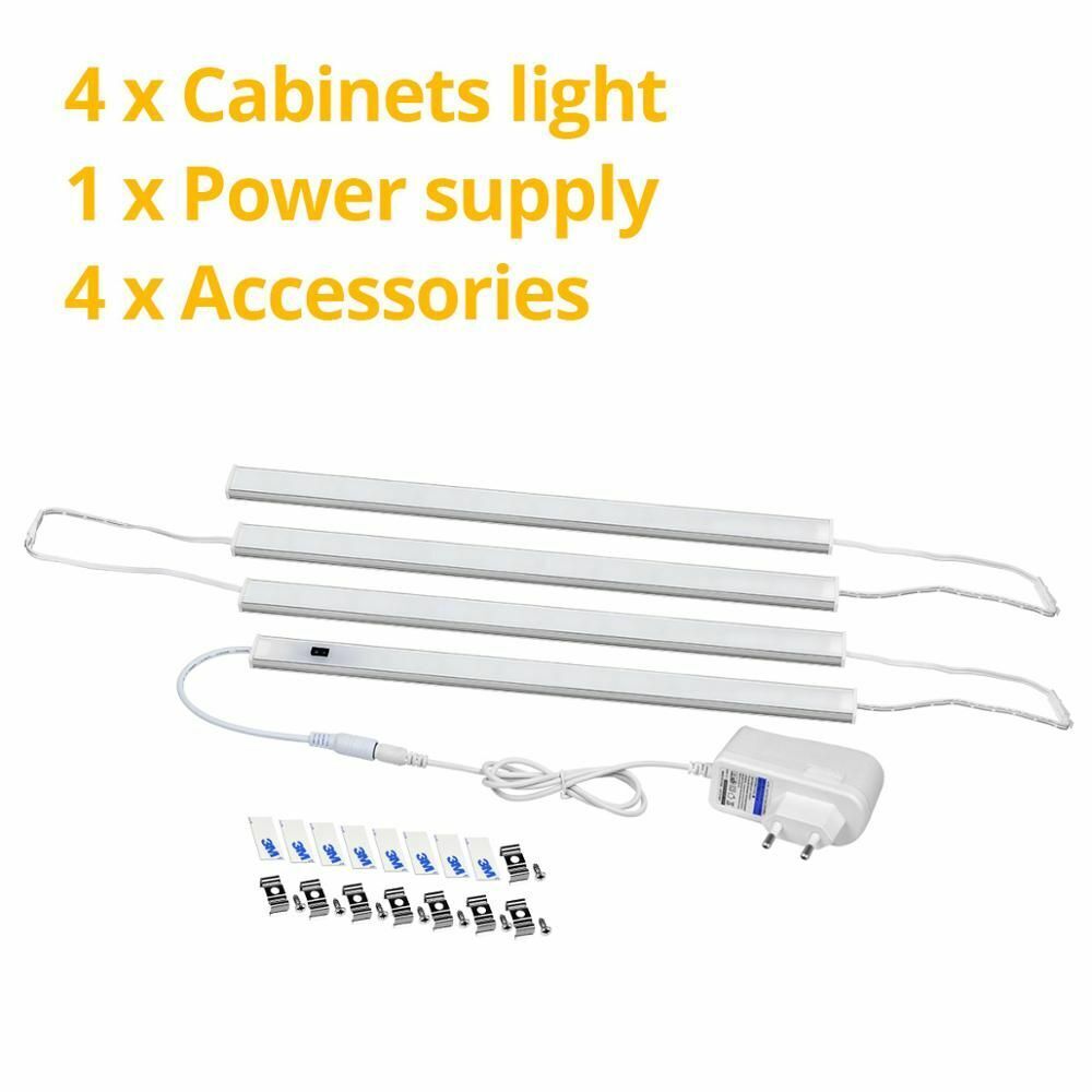 LED Strip Light 5M 10M 15M 20M Aluminum Profile Tube 12V Smart Hand Sweep Sensor