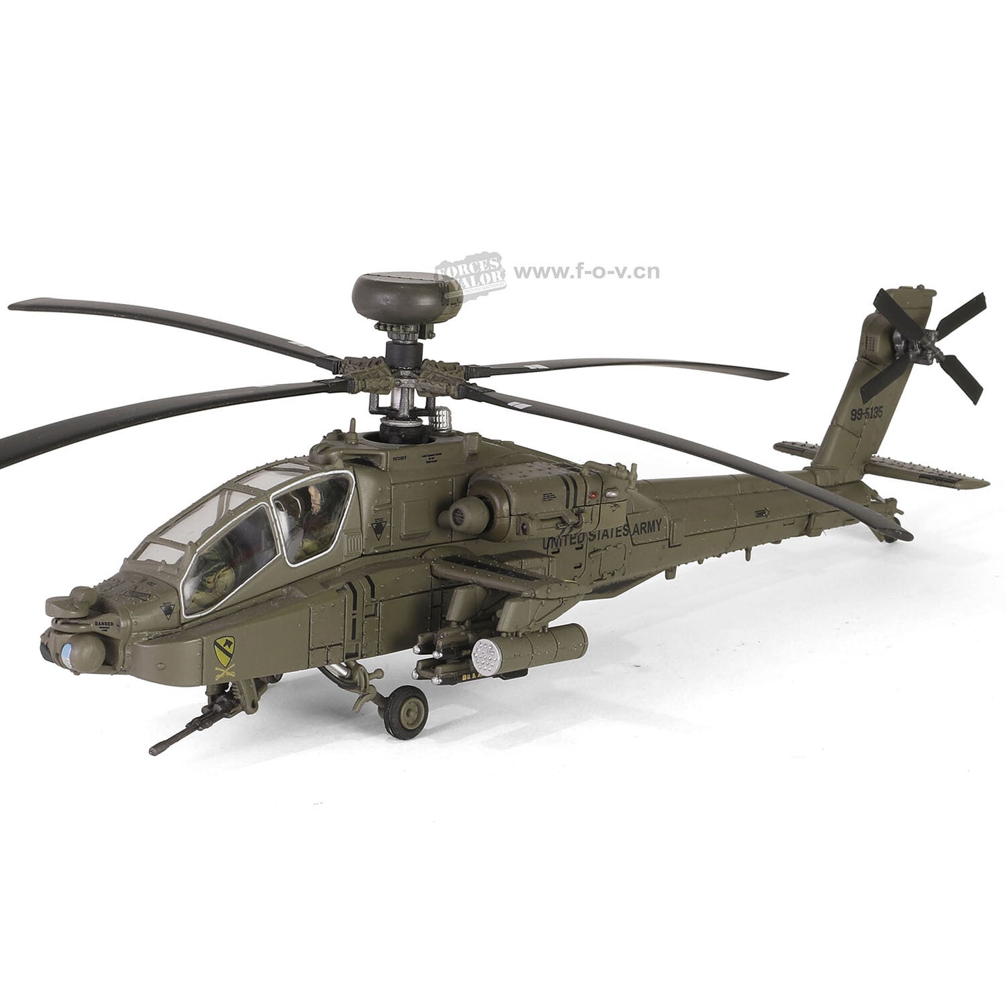 1:72 FOV U.S. ARMY BOEING AH-64 APACHE ARMED Helicopter Diecast Aircraft Model