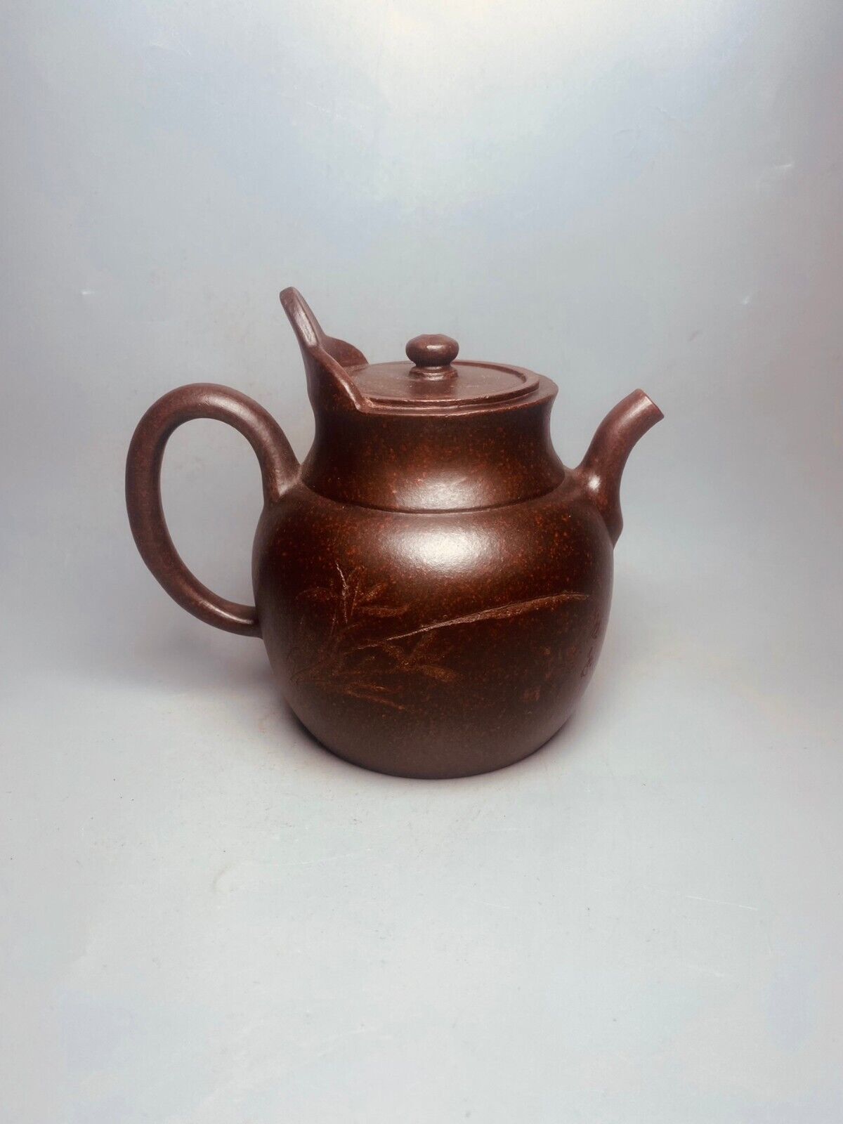 Chinese Yixing Zisha Clay Handmade Exquisite Teapot （僧帽 底款：福记）